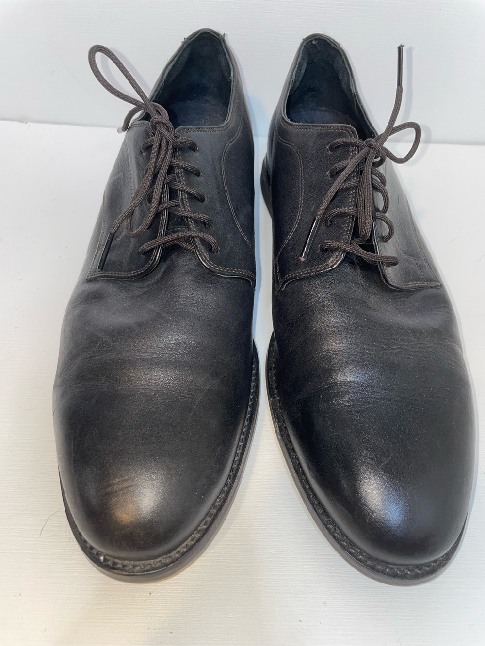 Cole Haan Black Leather Oxford Lace-Up Dress Shoes